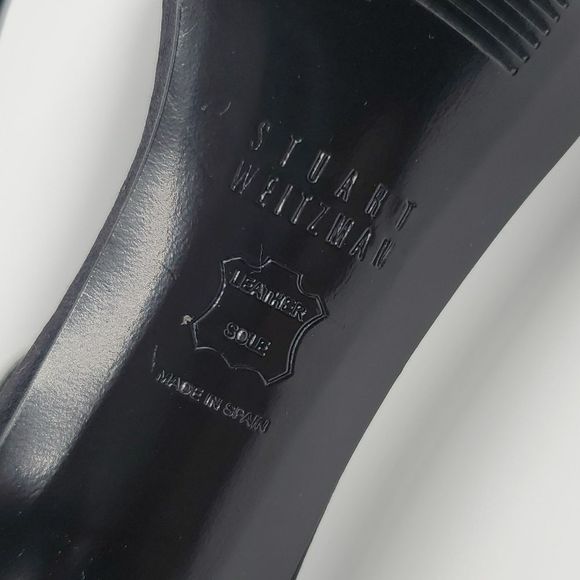 SOLD!!! STUART WEITZMAN Satin/Crystal Ankle Strap Heels - Size 7 1/2 - Picture 8 of 8